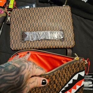 Sprayground Frenzy Sharks crossover clutch